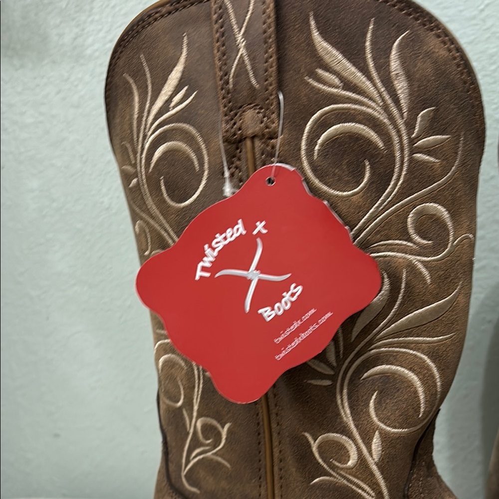 Twisted X Women's Top Hand Western Boots - Brown Leather - Size 10B - Picture 2 of 8